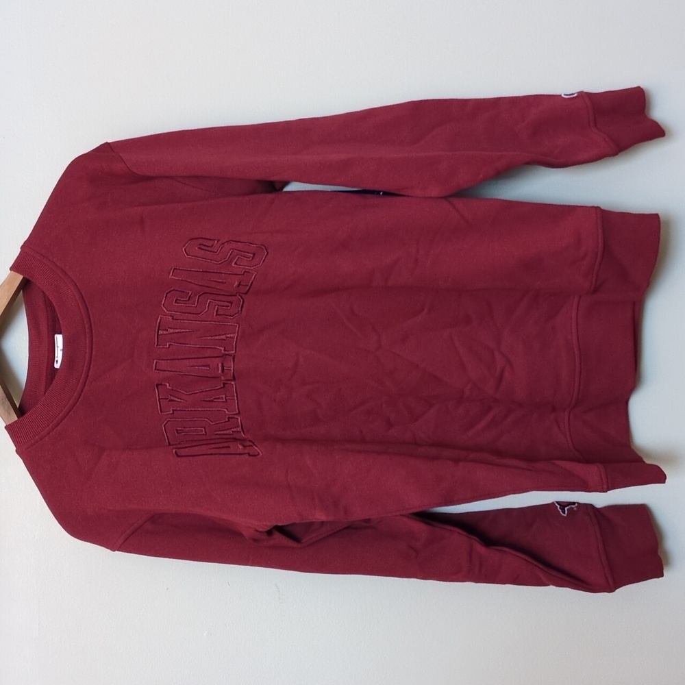 Champion Men's S Arkansas Razorbacks Crewneck Sweatshirt Embroidered NEW Small
